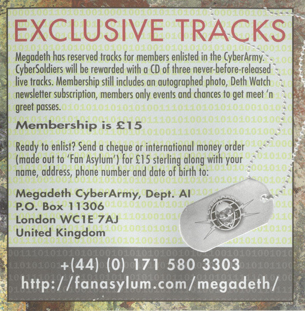 Megadeth -Cryptic Writings