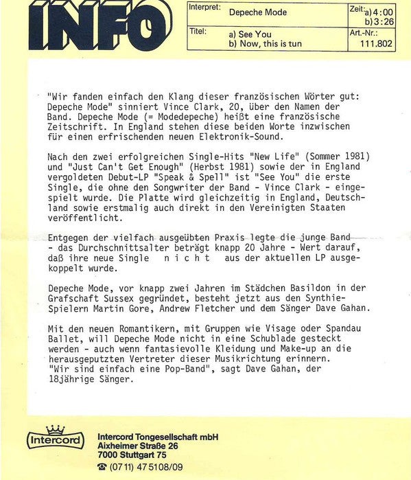 Depeche Mode - See You