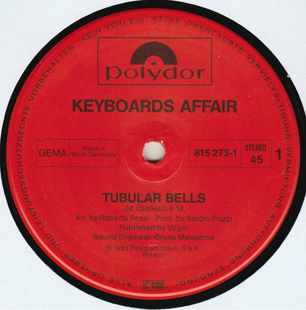 Keyboards Affair -Tubular Bells (New Dance Version)