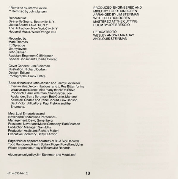 Meat Loaf - Bat Out Of Hell