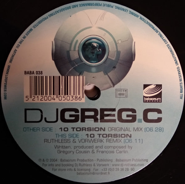 DJ Greg C - 10-Torsion