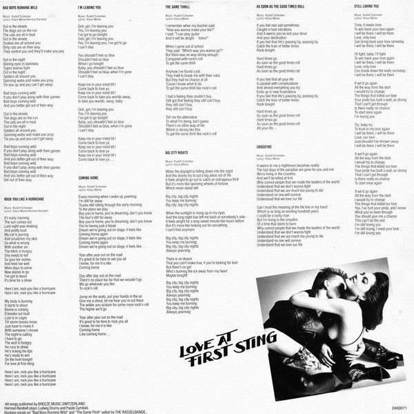 Scorpions -Love At First Sting