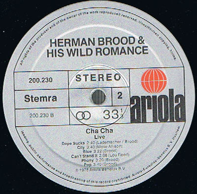 Herman Brood & His Wild Romance -Cha Cha