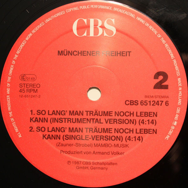 Münchener Freiheit Mit Dem London Symphony Orchestra -So Lang' Man Träume Noch Leben Kann (Lange Version)