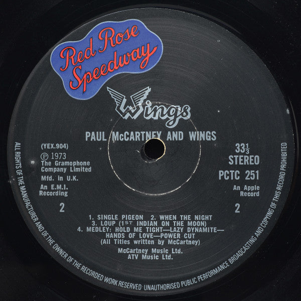 Paul McCartney And Wings* -Red Rose Speedway