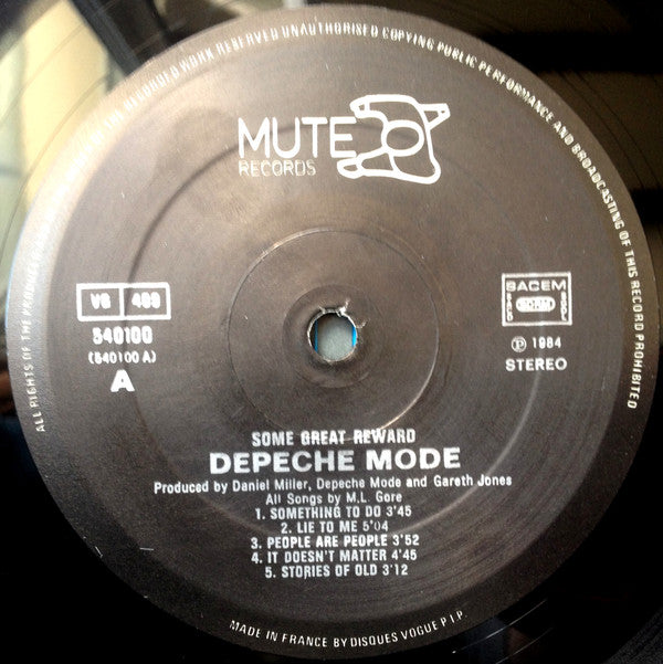 Depeche Mode - Some Great Reward