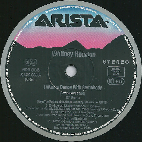 Whitney Houston -I Wanna Dance With Somebody (Who Loves Me)