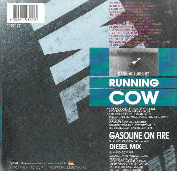 Running Cow -Gasoline On Fire