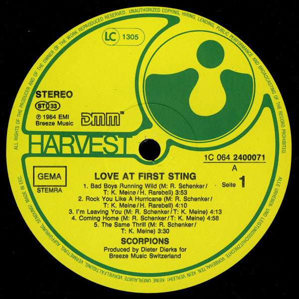 Scorpions -Love At First Sting