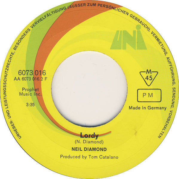 Neil Diamond -Cracklin' Rosie / Lordy