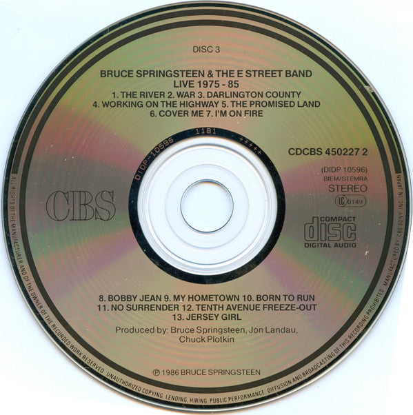 Bruce Springsteen & The E-Street Band -Live/1975-85