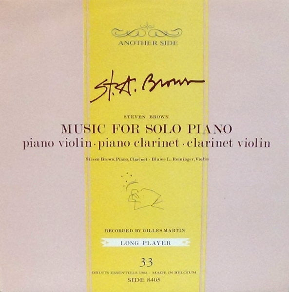 Steven Brown - Music For Solo Piano