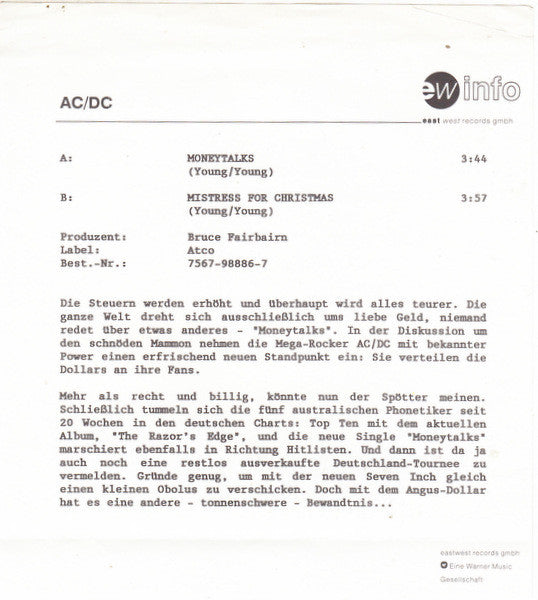 AC/DC - Moneytalks