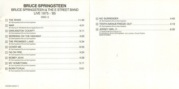 Bruce Springsteen & The E-Street Band -Live/1975-85