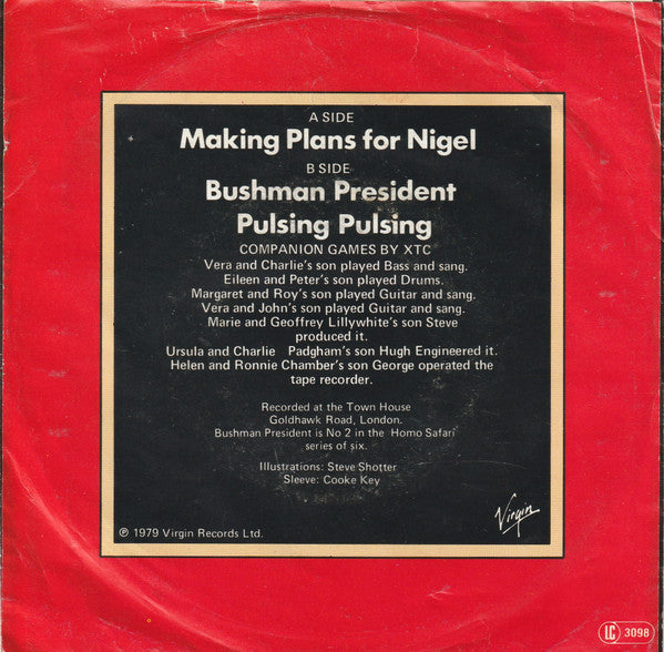 XTC -Making Plans For Nigel