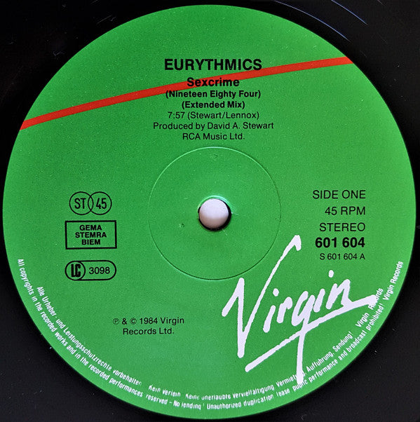 Eurythmics -Sexcrime (Nineteen Eighty · Four)