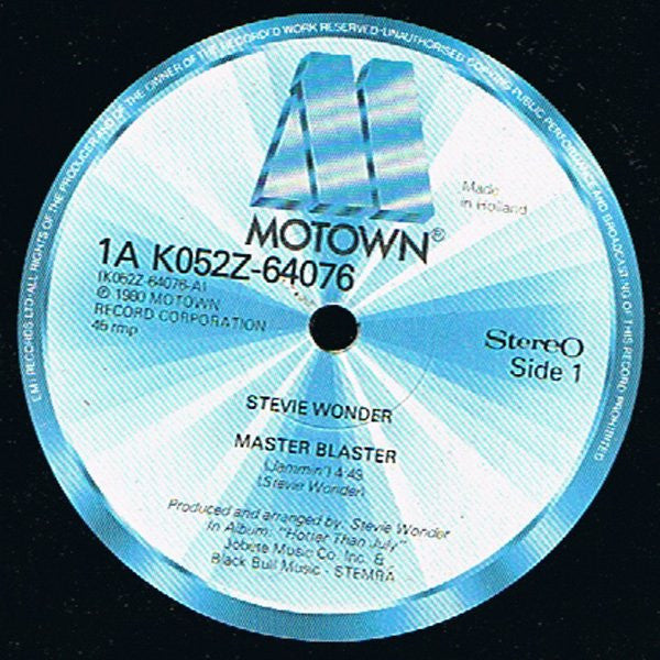 Stevie Wonder -Master Blaster (Jammin')