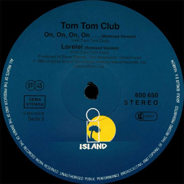 Tom Tom Club -Under The Boardwalk