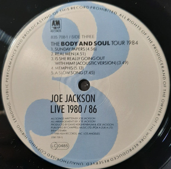 Joe Jackson -Live 1980/86
