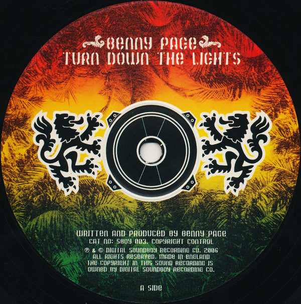 Benny Page / Visionary Feat. Peter Ranking -Turn Down The Lights / Soundboy Burial