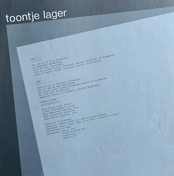 Toontje Lager -Er Op Of Er Onder