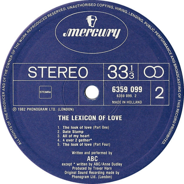 ABC -The Lexicon Of Love