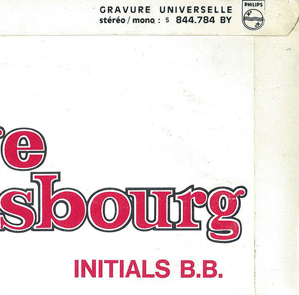 Serge Gainsbourg -Initials B.B.