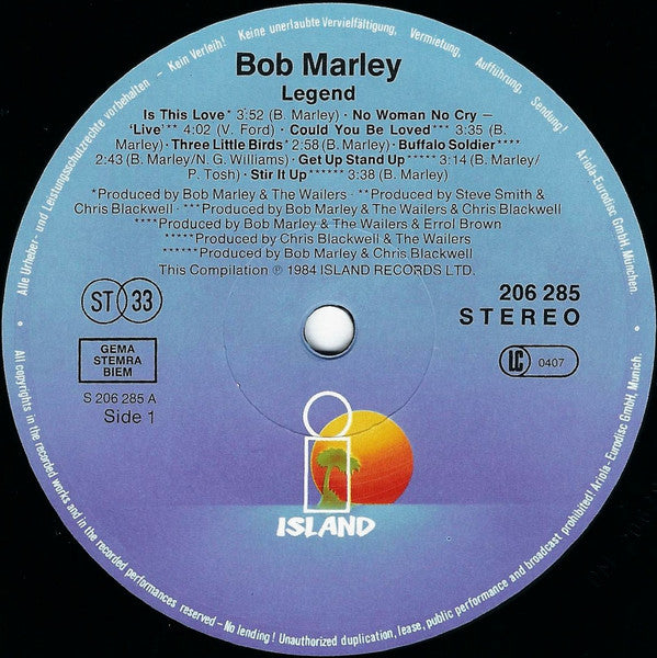 Bob Marley And The Wailers* -Legend (The Best Of Bob Marley And The Wailers)