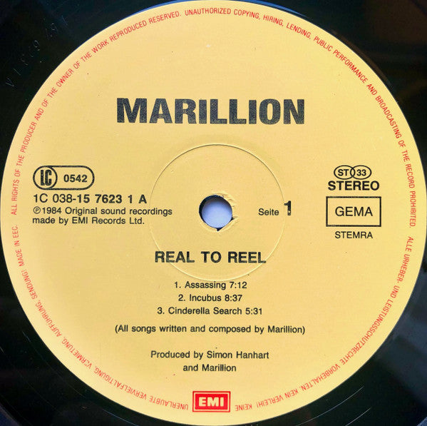 Marillion -Real To Reel