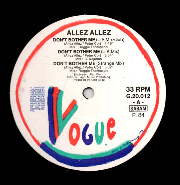 Allez Allez -Don't Bother Me / Strange People
