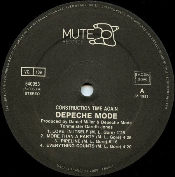Depeche Mode -Construction Time Again