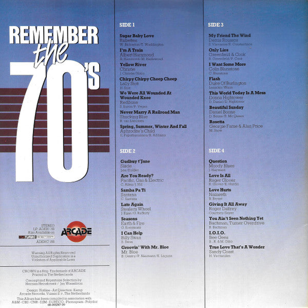 Various -Remember The 70's Volume 1