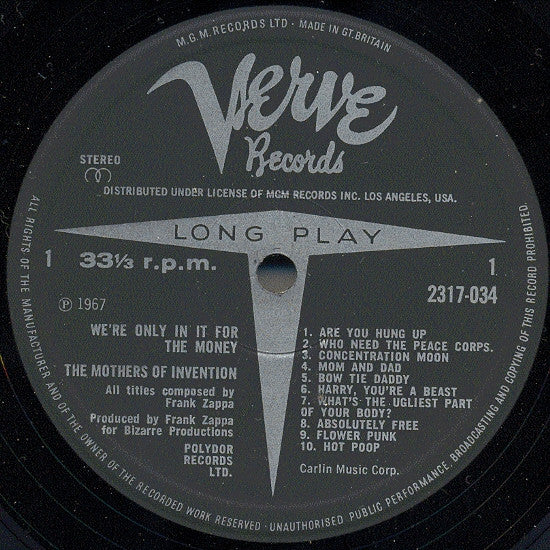 The Mothers Of Invention* -We're Only In It For The Money