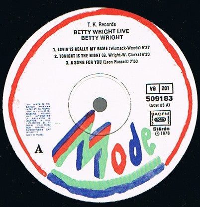 Betty Wright -Betty Wright Live