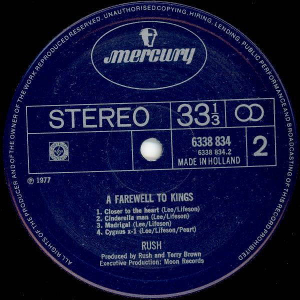 Rush -A Farewell To Kings