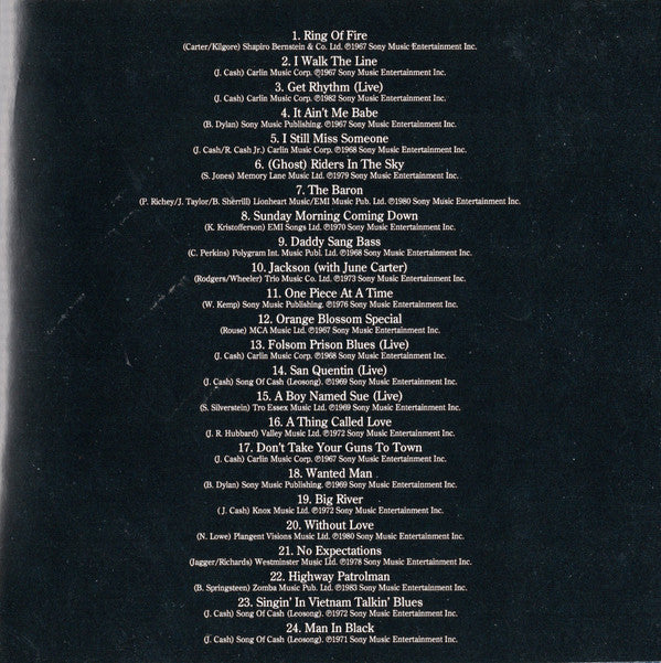 Johnny Cash -The Man In Black (The Definitive Collection)
