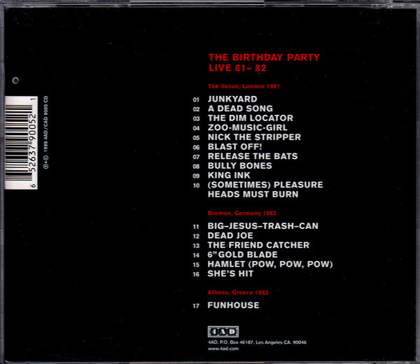 The Birthday Party -Live 81-82
