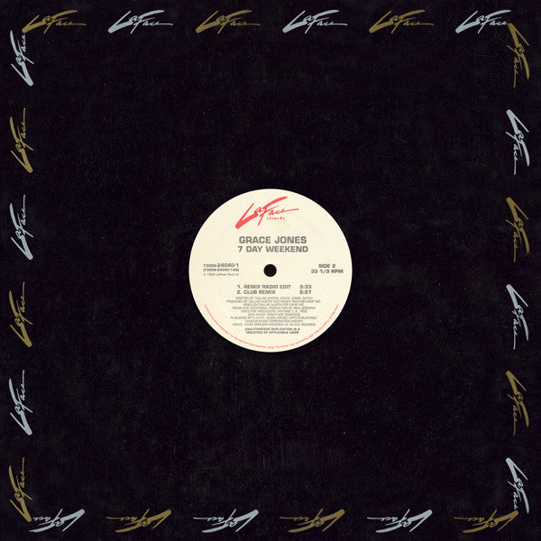 Grace Jones -7 Day Weekend