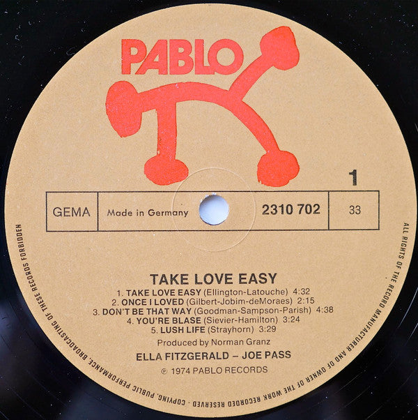 Ella Fitzgerald - Joe Pass - Take Love Easy