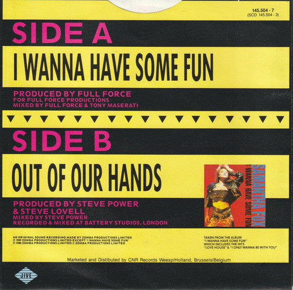 Samantha Fox -I Wanna Have Some Fun