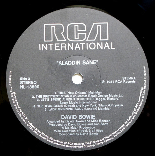 David Bowie -Aladdin Sane
