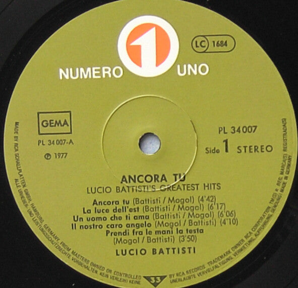 Lucio Battisti -Ancora Tu Greatest Hits