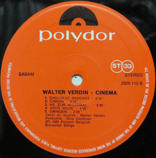 Walter Verdin -Cinema