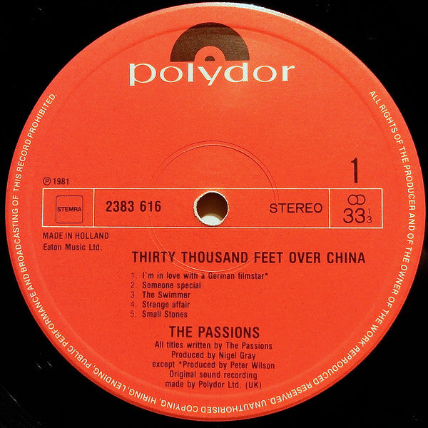 The Passions - Thirty Thousand Feet Over China