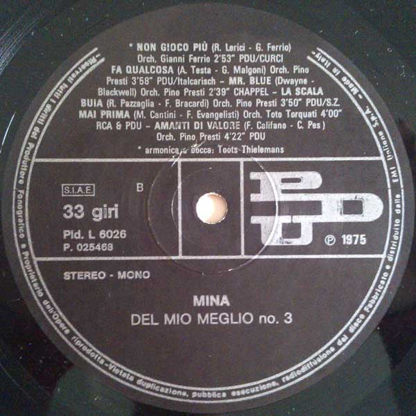 Mina (3) - ... Del Mio Meglio N.3