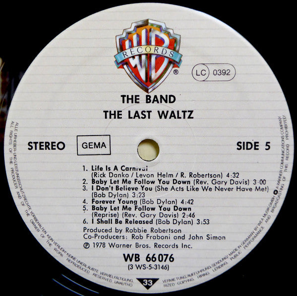 The Band -The Last Waltz