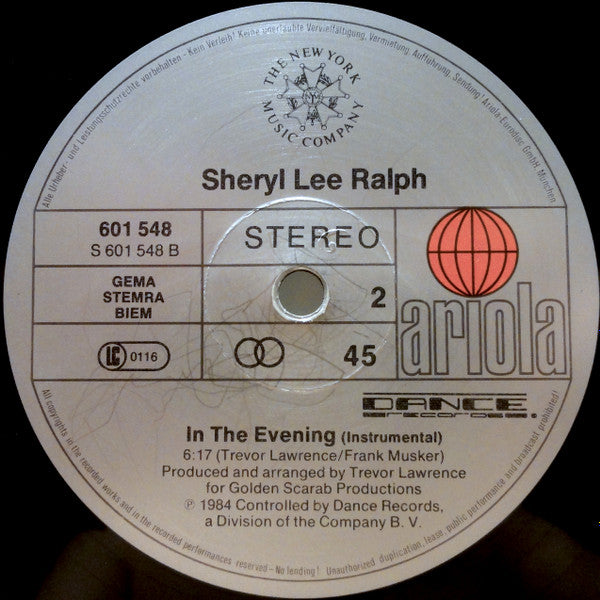 Sheryl Lee Ralph -In The Evening (Special Extended Dance Mix)