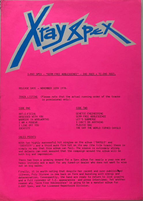 X-Ray Spex - Germfree Adolescents