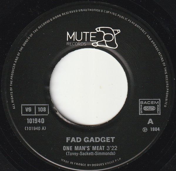 Fad Gadget -One Man's Meat
