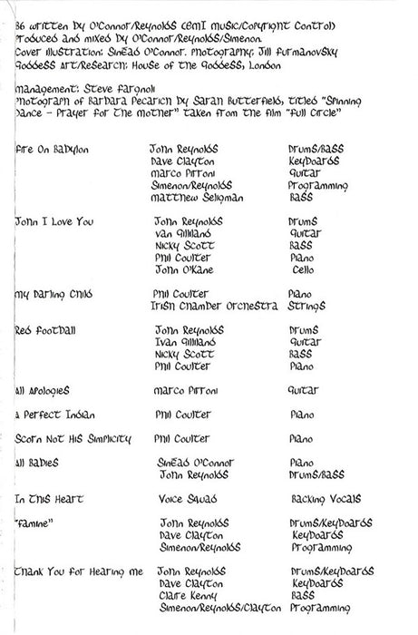 Sinéad O'Connor - Universal Mother